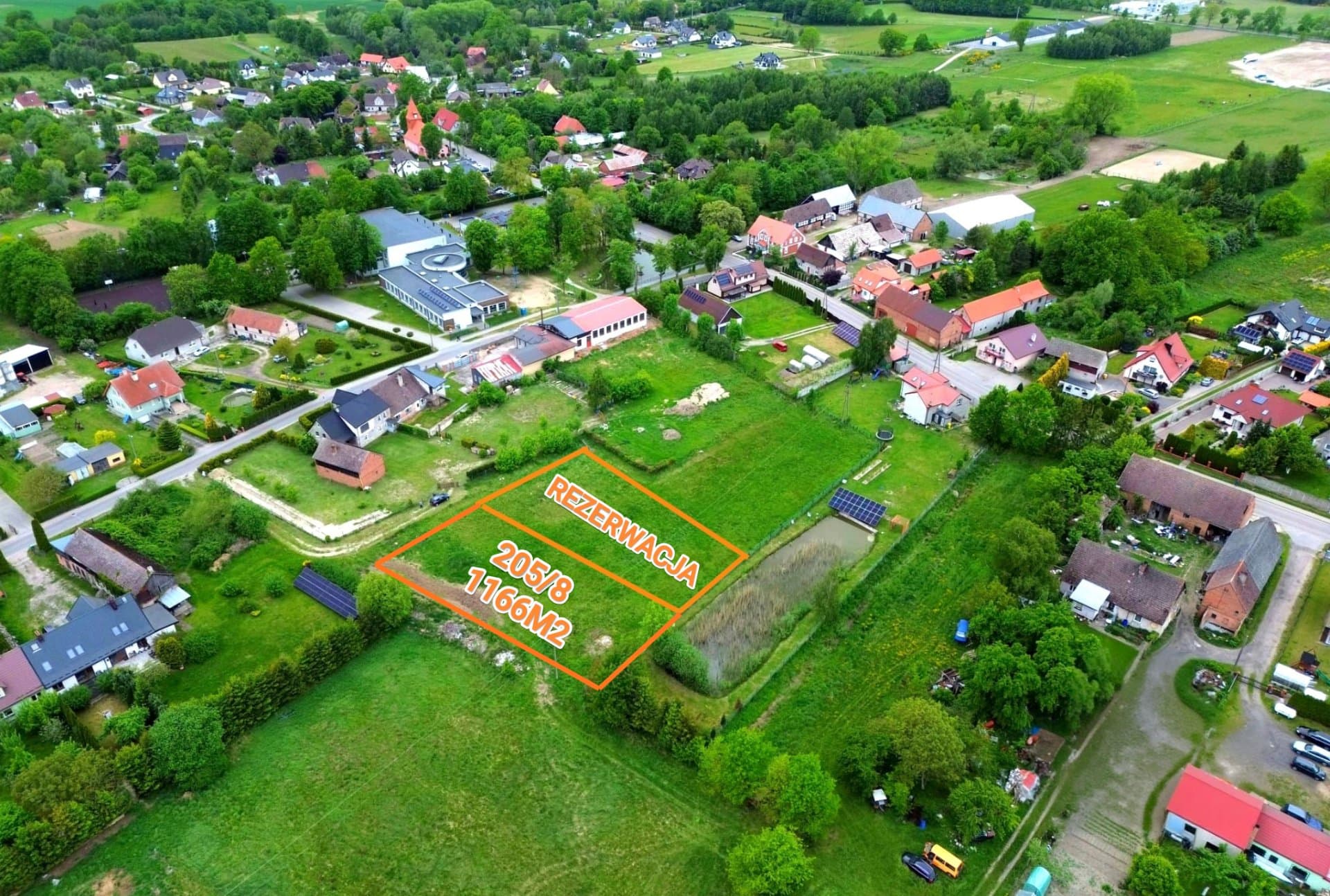 Działka Bierkowo ul Dębowa k. Szkoły z MPZP
